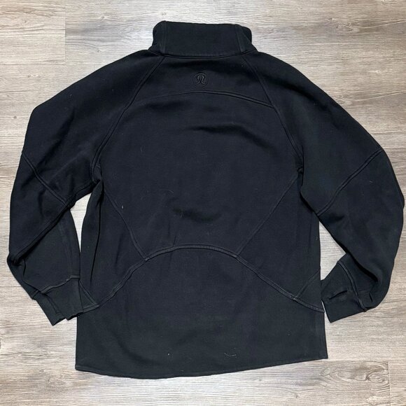 Lululemon Scuba Oversized Funnel-Neck Half Zip Long Sweatshirt size XS / S Black - Picture 3 of 7